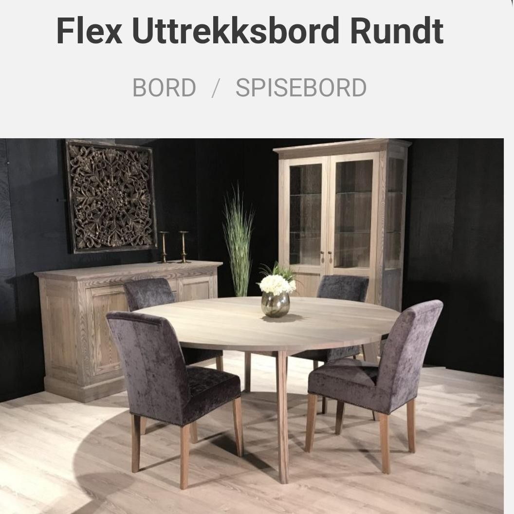 Nesten nytt rundt spisebord Flex fra Møbelia FINN torget