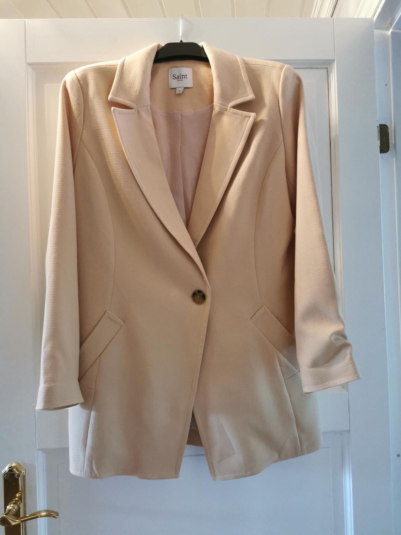 Saint Tropez Fersken Farget Dame Blazer Str S Halv Pris Finn Torget