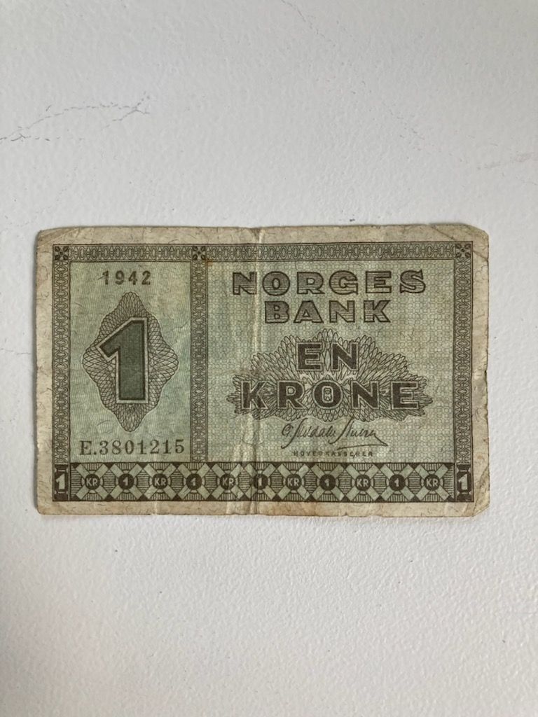 1 Kr Seddel 1917 B Selges FINN Torget