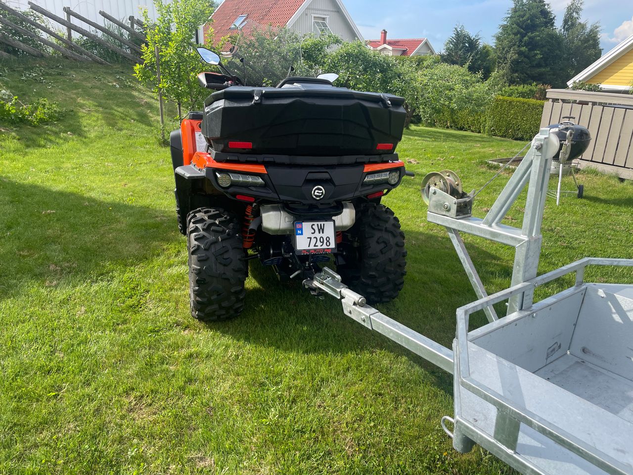 Til Salgs Cfmoto Cforce Eps T B Orange Med Bk Atv Henger