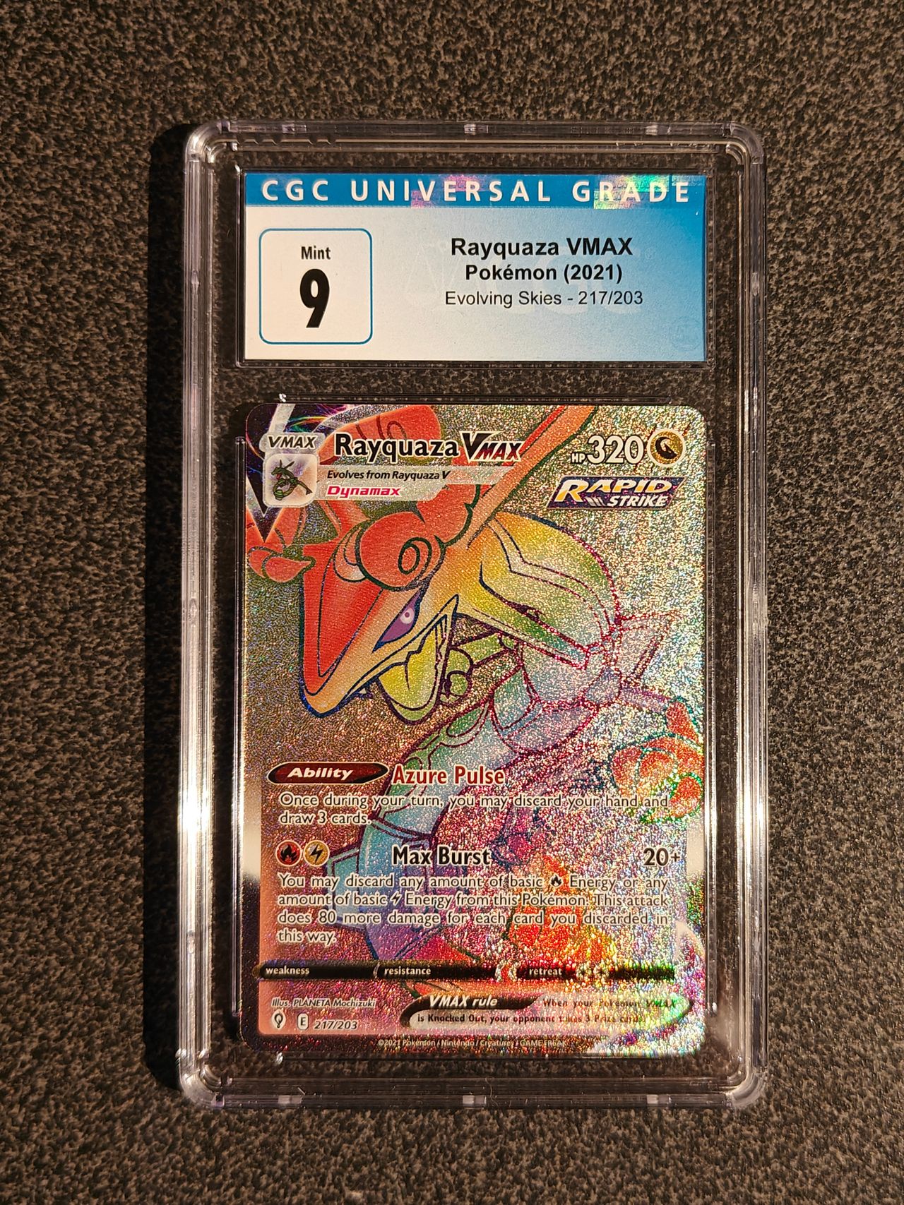 Rayquaza Vmax Rainbow Cgc Evolving Skies Finn Torget