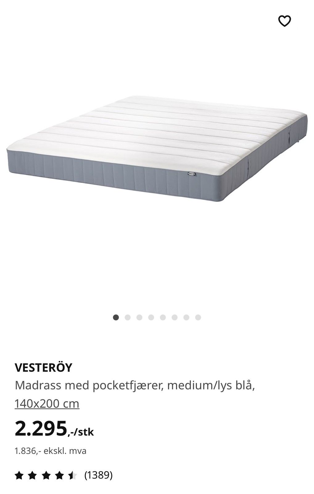 Ikea Madrass Og Overmadrass 140x200 FINN Torget