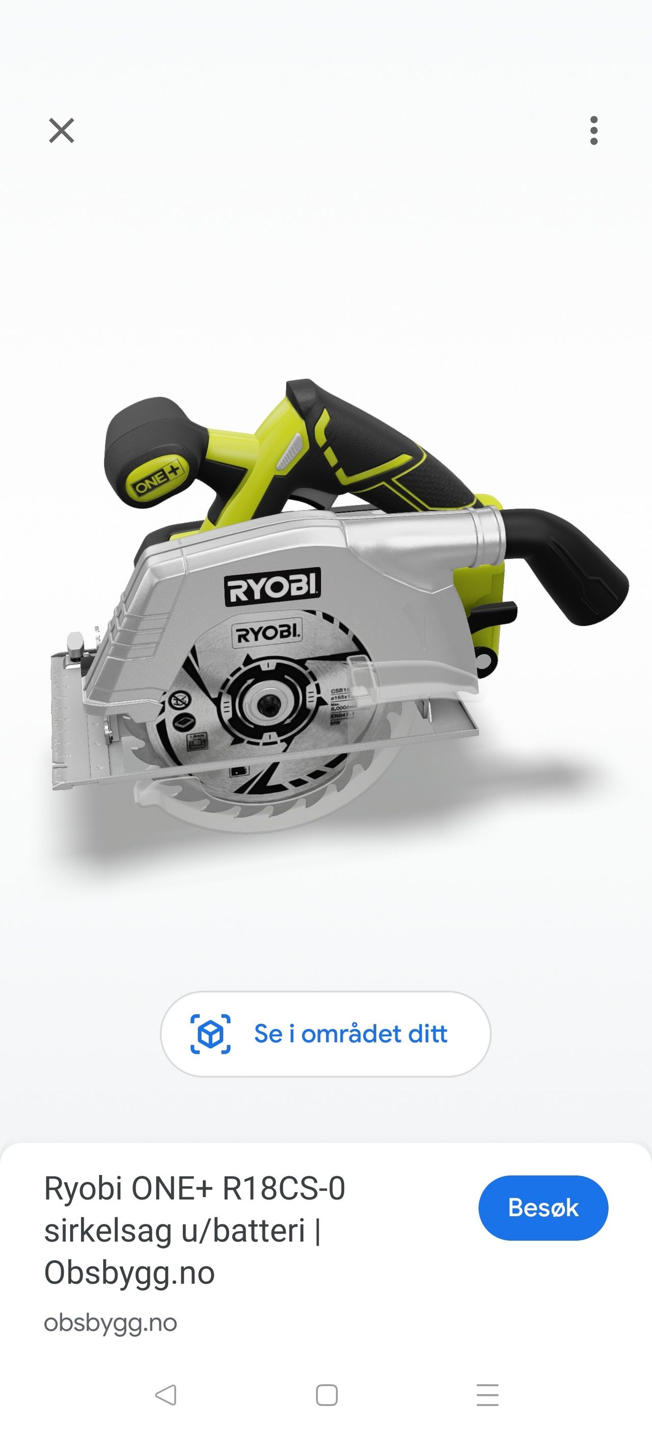 Ryobi Sirkelsag RJS18 0 FINN Torget