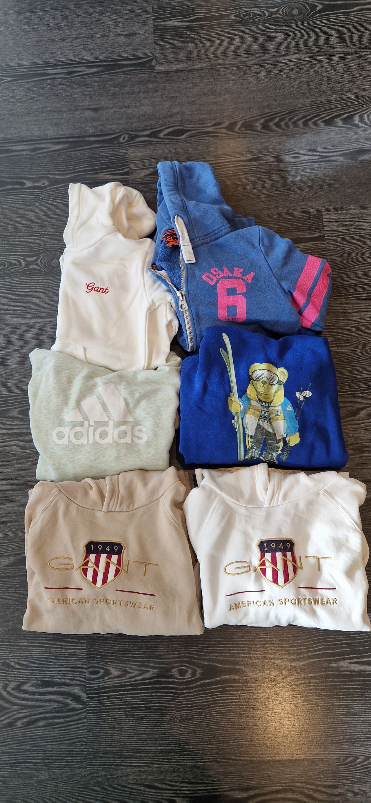 Gant Superdry Polo Bear Ralp Lauren Og Adidas Pent Brukt Hettegenser