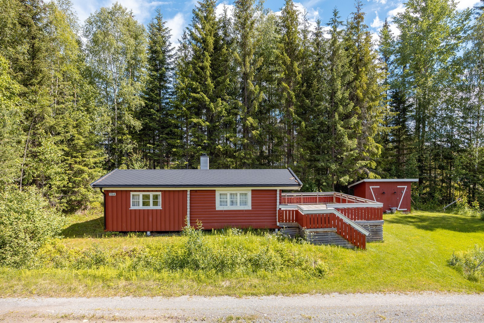 Lettstelt Hytte Med Idyllisk Beliggenhet Ved Skjervangen Solrik Tomt