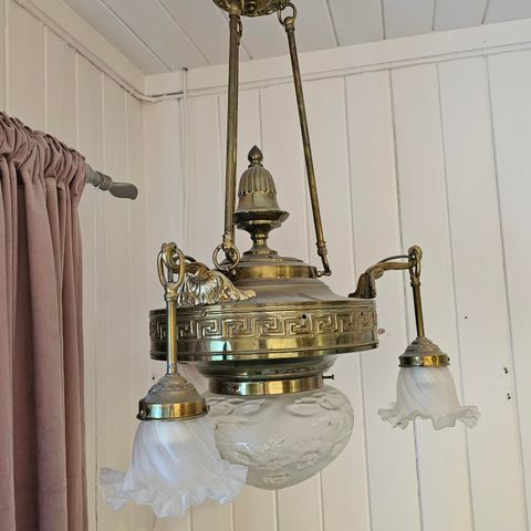 Vintage Lampe I Brun Marmor FINN Torget