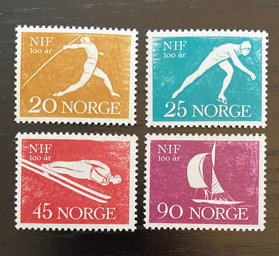 Apriltilbud Norges Idrettsforbund NK492 495 Postfriske Norge