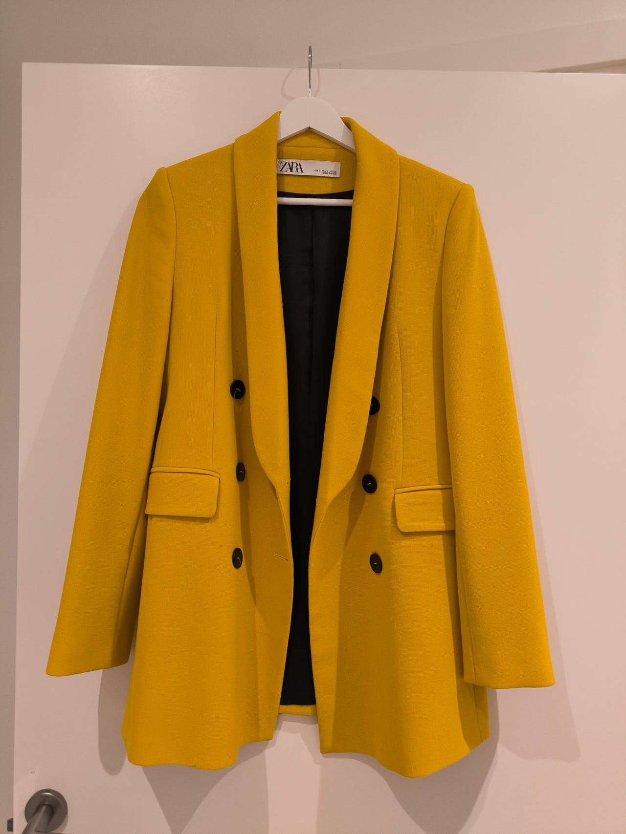 Zara Yellow Blazer Blazer Jaune Zara Blazer Fra Zara Str S FINN-torget