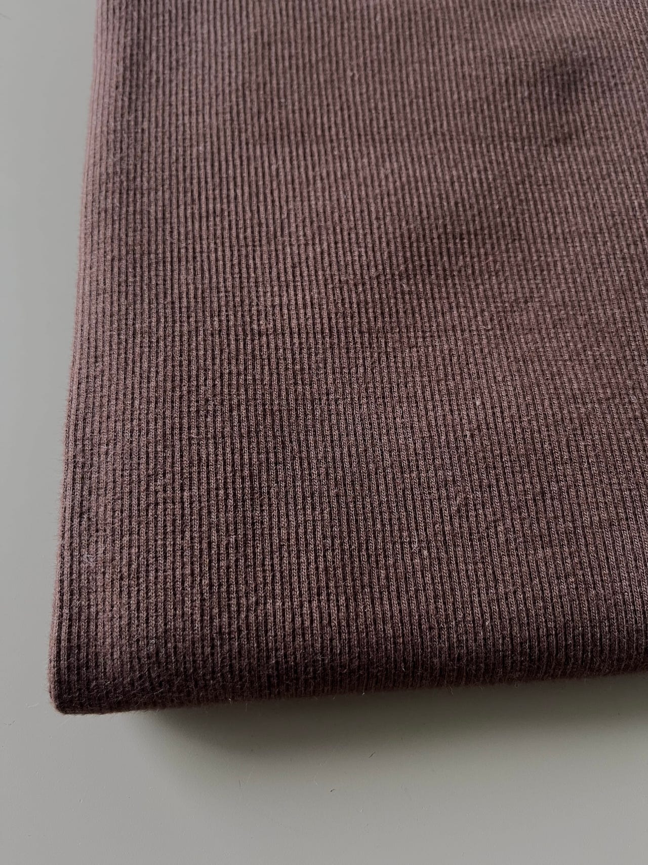 2 m økologisk ribb, 2x1, organic cotton rib cuff, brown, brun | FINN-torget