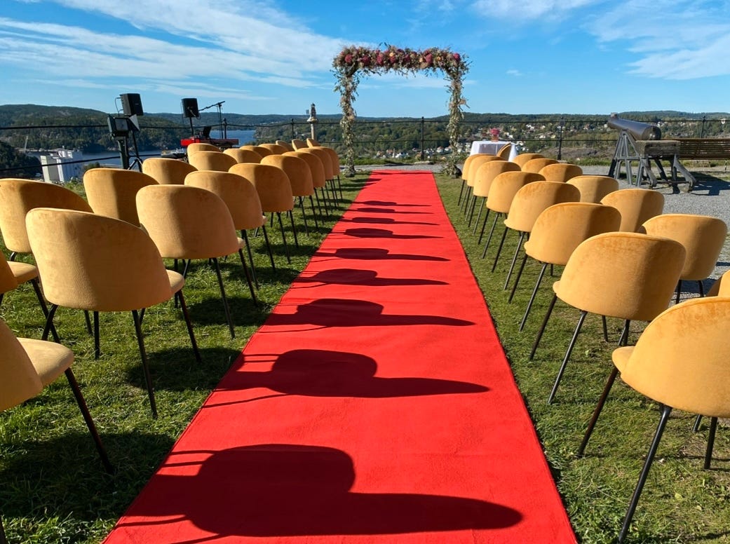 Leie av rød løper - 15 meter - høy kvalitet! | FINN-torget