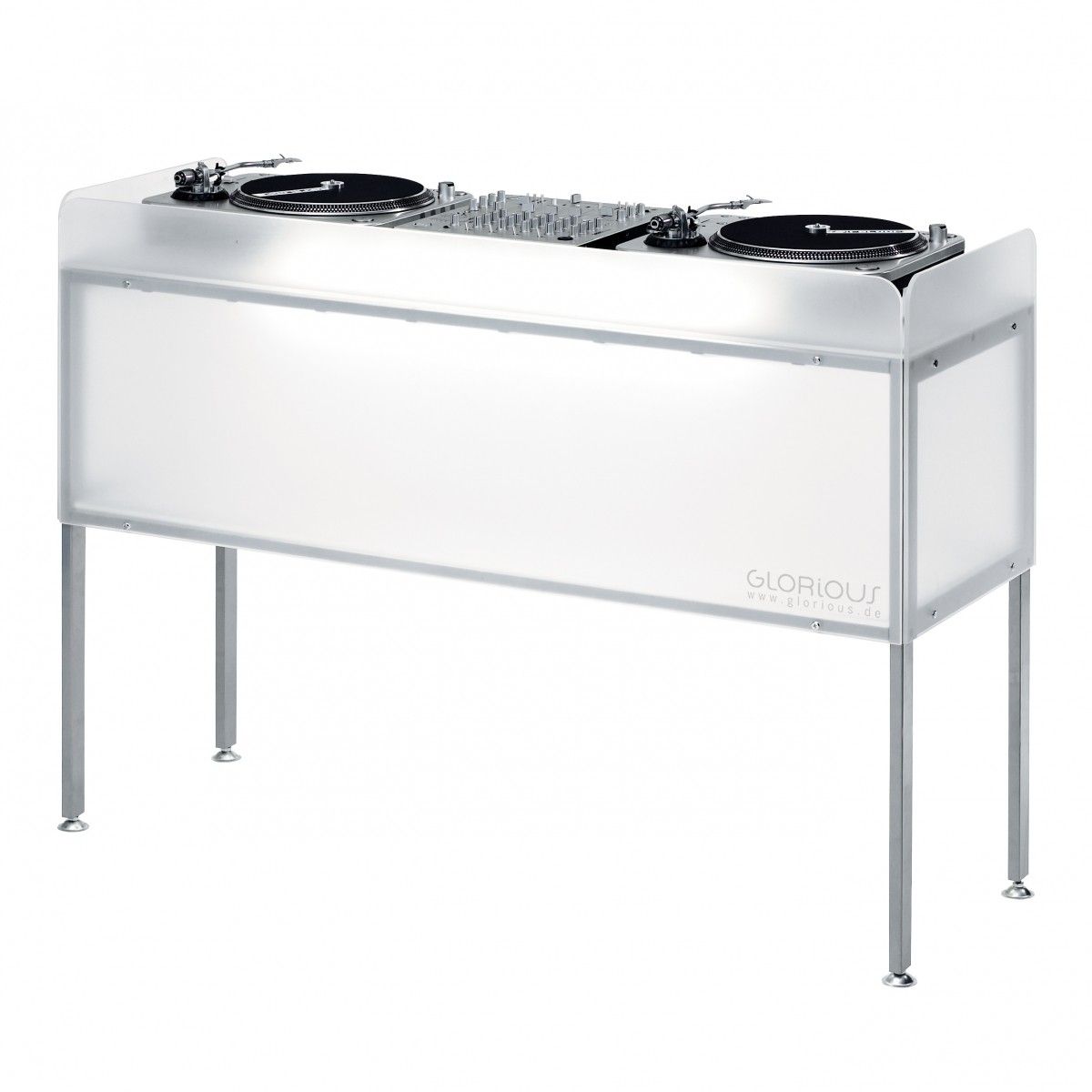 Studio & dj møbler 146cm 37kg metall/akryl transparent ...
