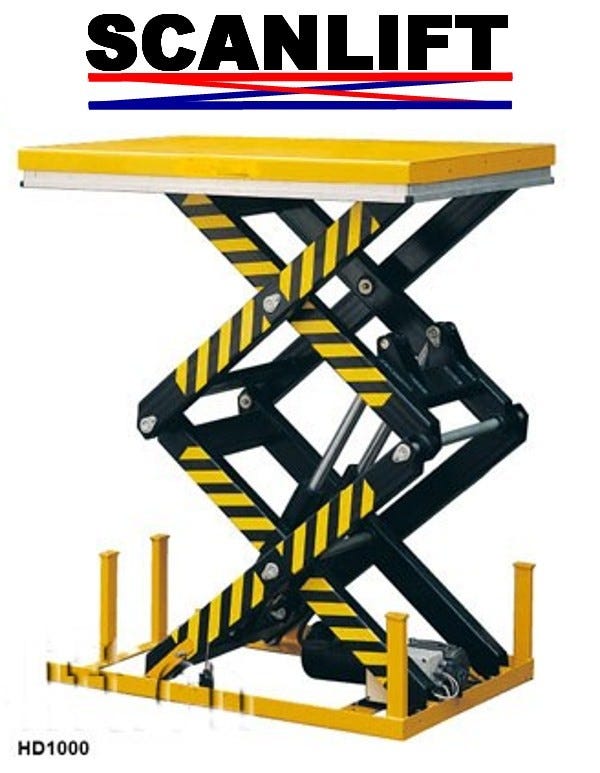 SCANLIFT Løftebord 1000 kg 1,78 meter løftehøyde lav