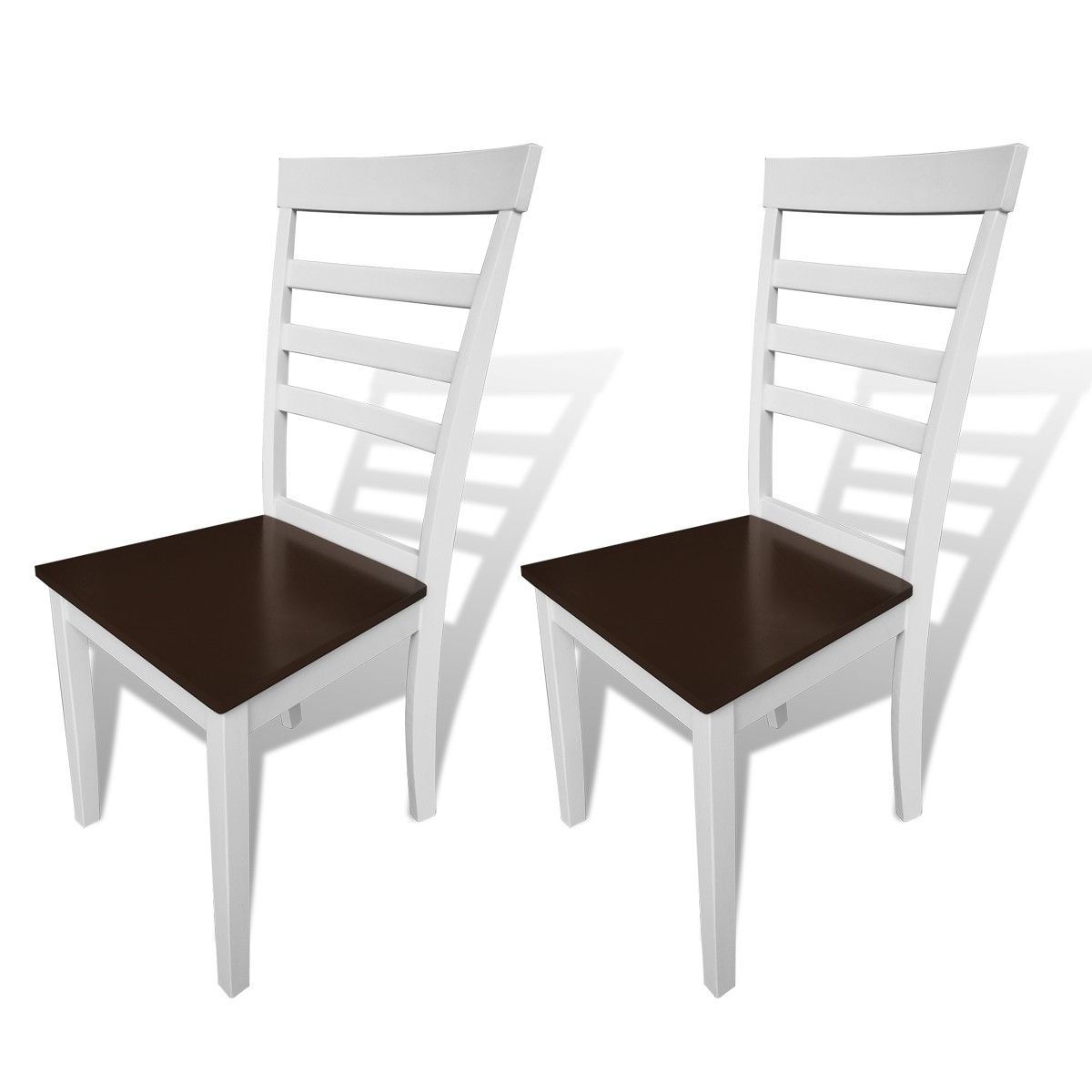Brune og Hvite Spisestoler Heltre 2 stk (241694) | FINN.no vidaXL Spisestoler 2 stk hvit heltre gummitre (245368) | FINN.no