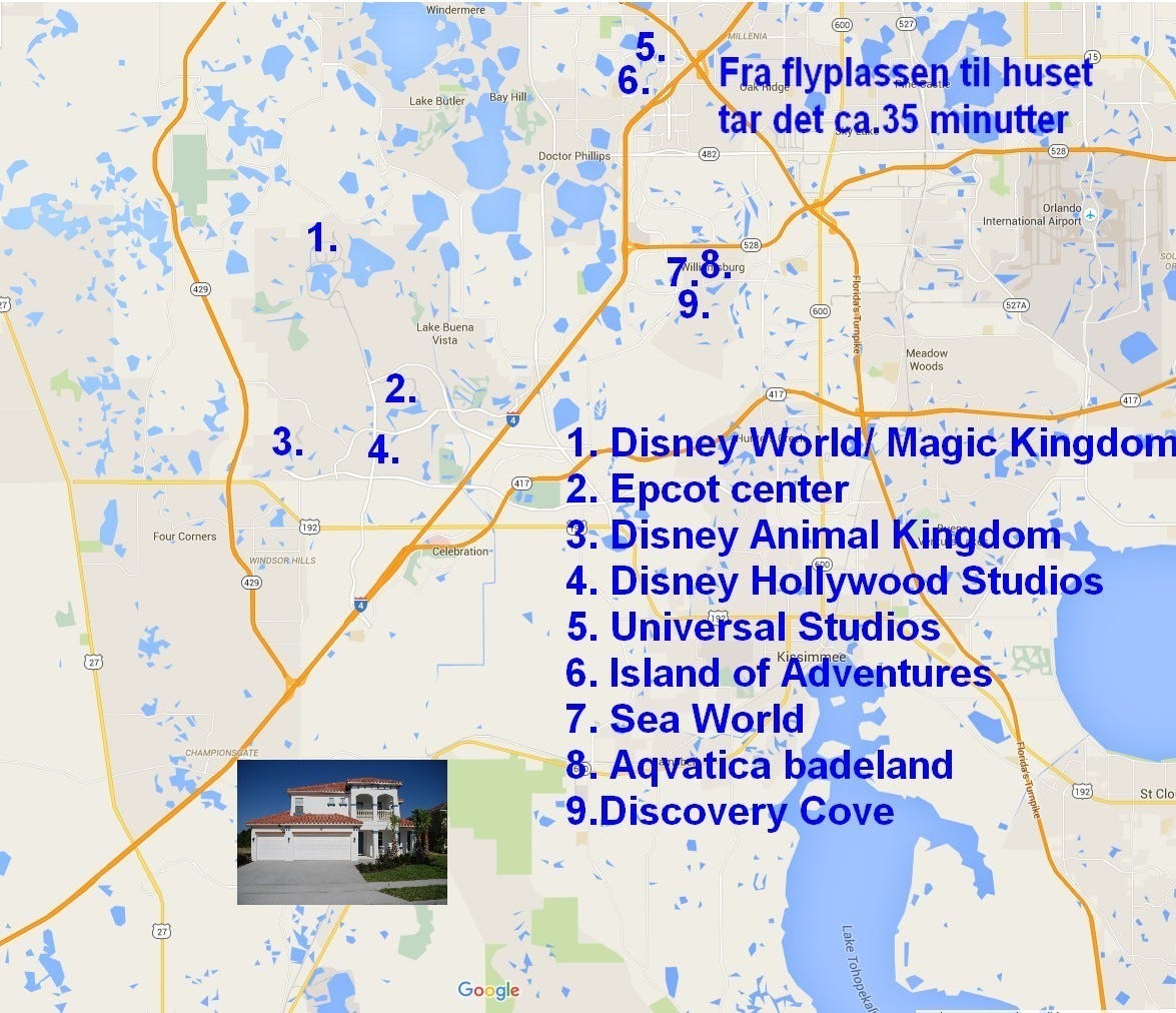 Kart over fornøyelsesparker Galleribilde