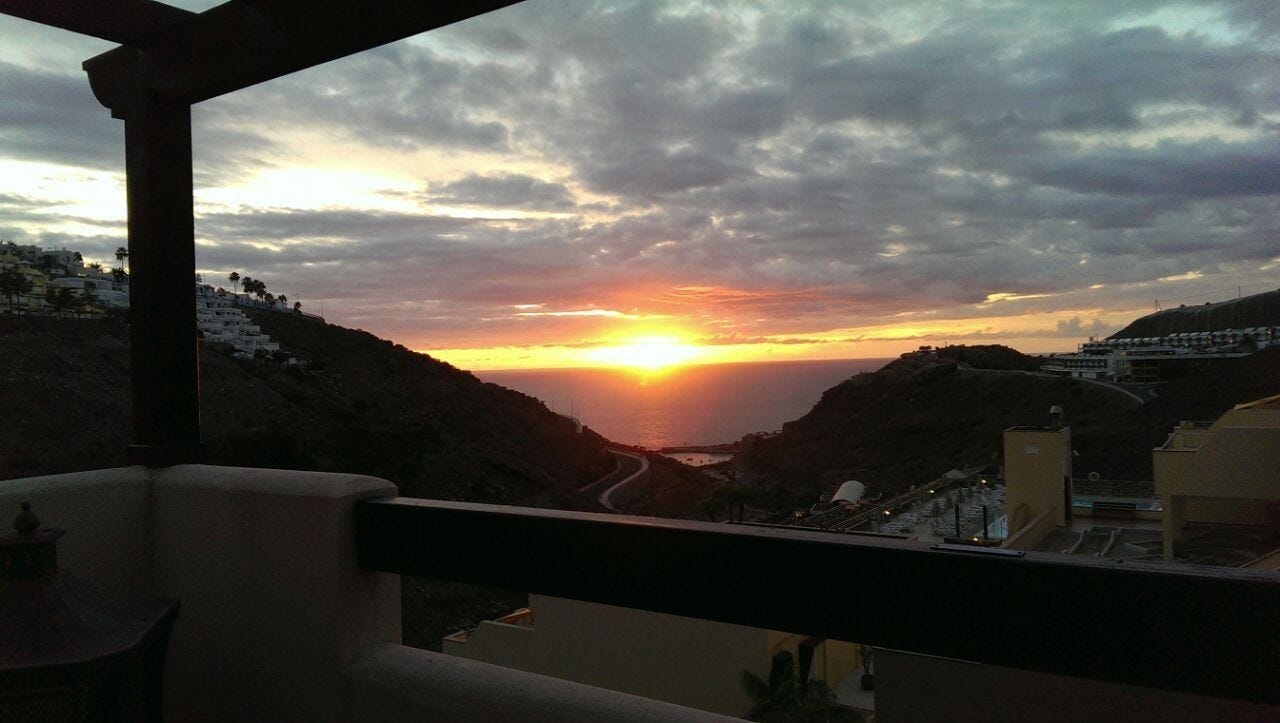 Solnedgang 2 nov 2014 Galleribilde