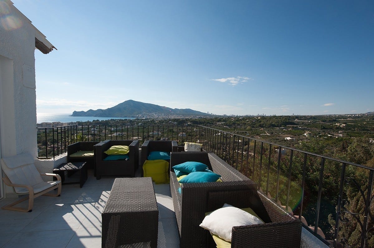 Utsikt fra terrassen. Galleribilde