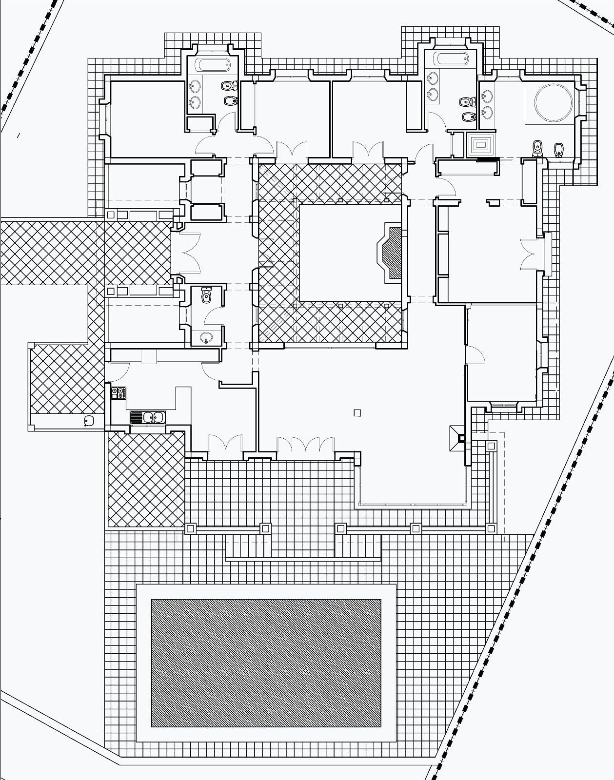 Plantegning med 5 soverom. Galleribilde