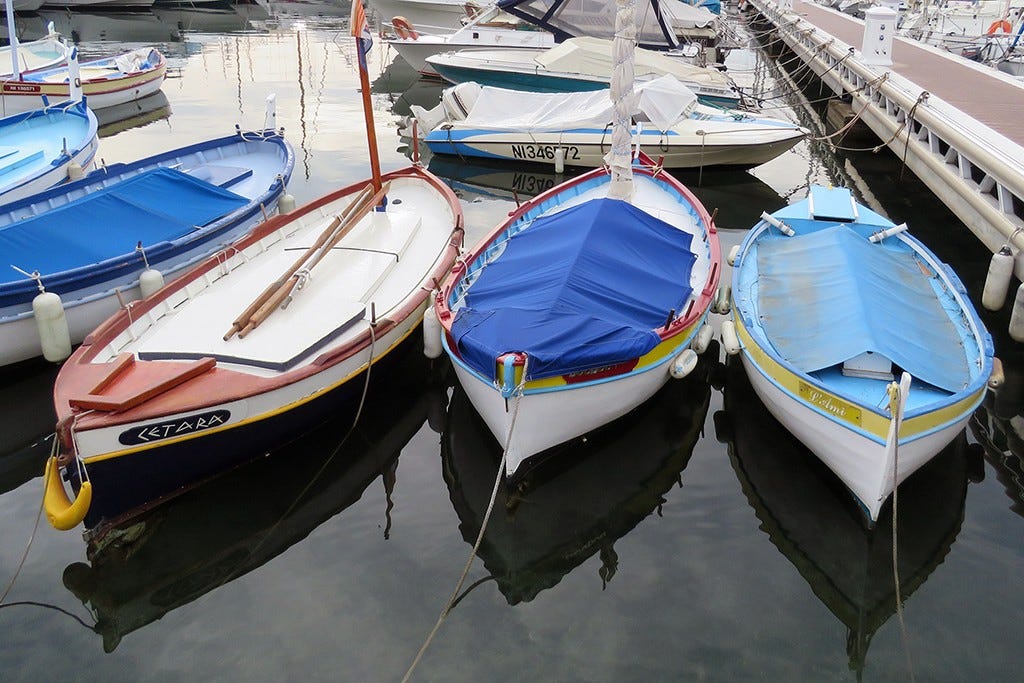 Fiskebåter Villefranche Galleribilde