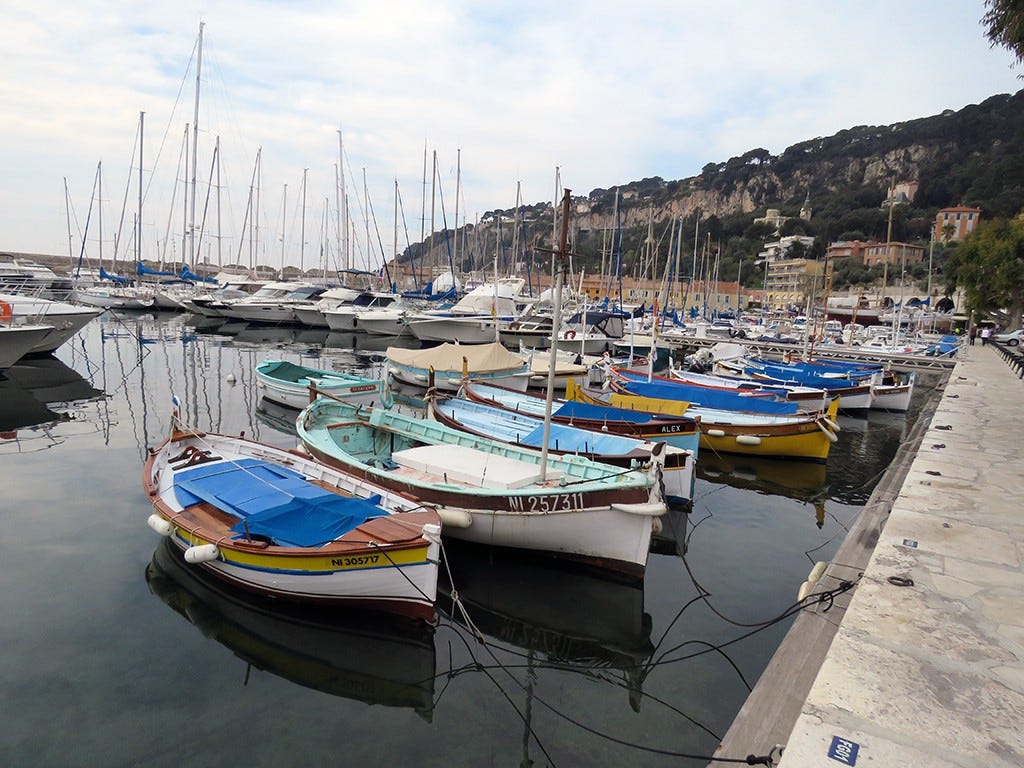 Småbåthavna i Villefranche Galleribilde