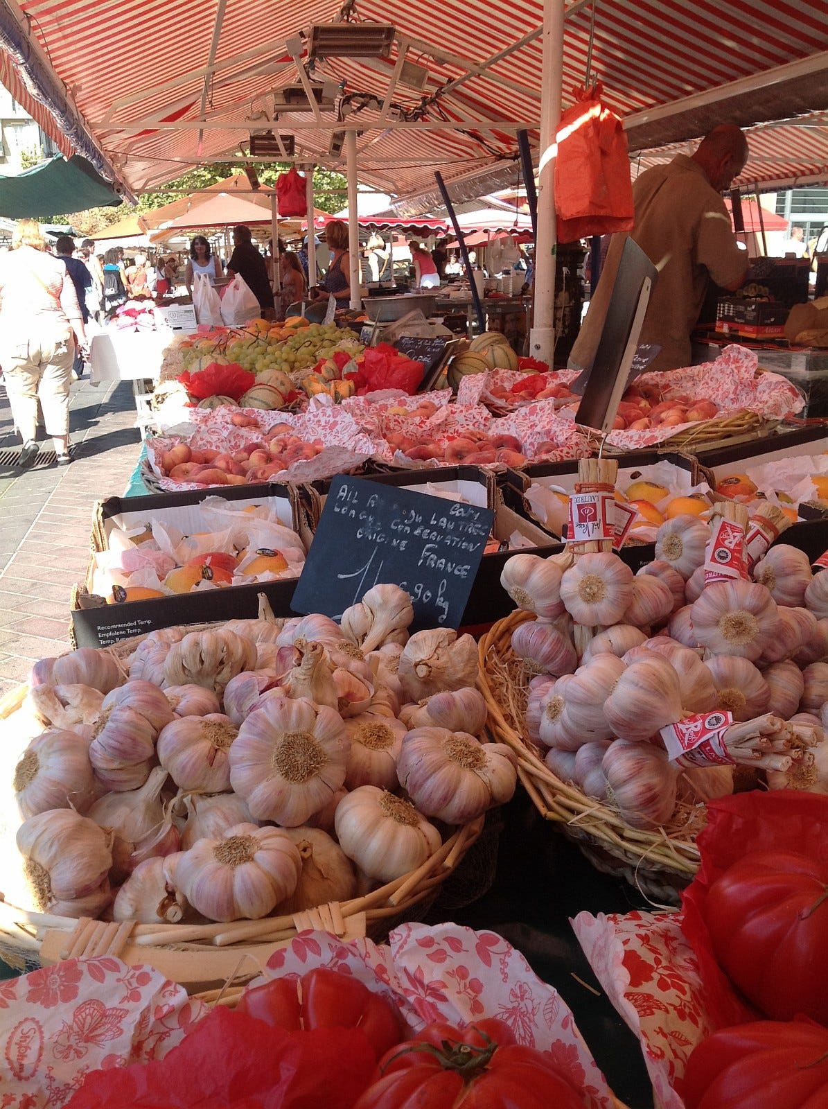 Marked på torget i Nice. 20-25 minutter å gå. Galleribilde