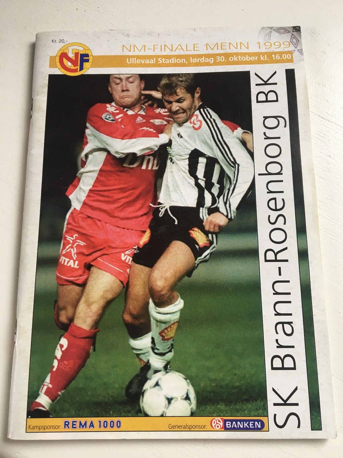 Fotballprogram Rosenborg Mot Sk Brann Cupfinalen 1999 Finn No