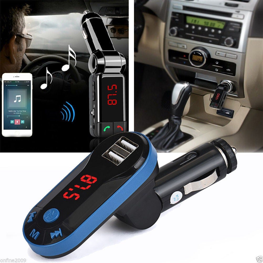 Bluetooth Wireless FM Transmitter MP3 Player Car Kit USB TF SD Remote