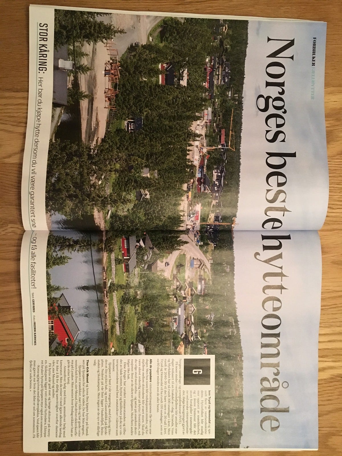 Bladet Dine Penger kåret i September 2017 Sjusjøen til det beste stedet å ha hytte Galleribilde