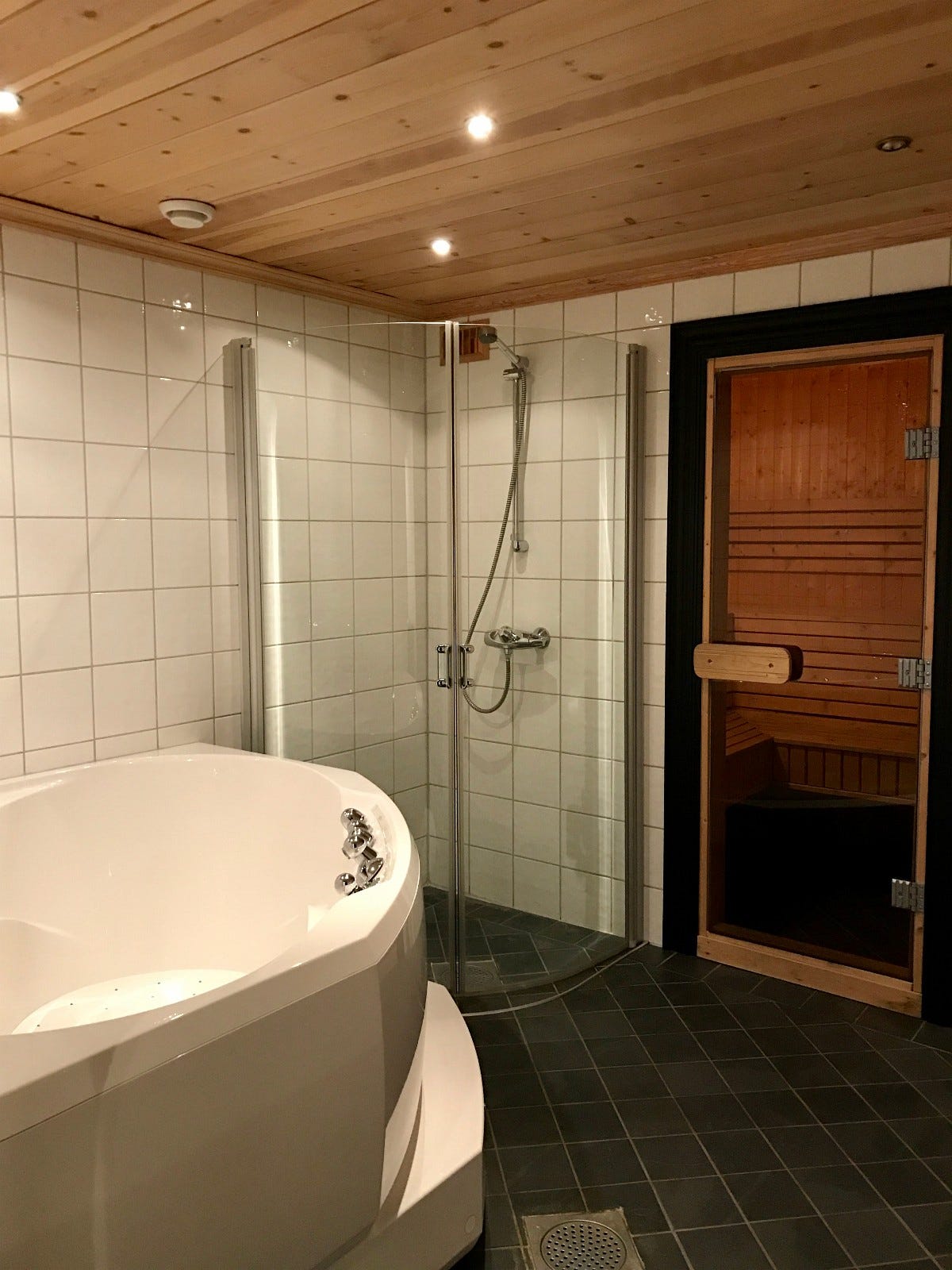 Boblebad, dusj og badstue i kjeller Galleribilde