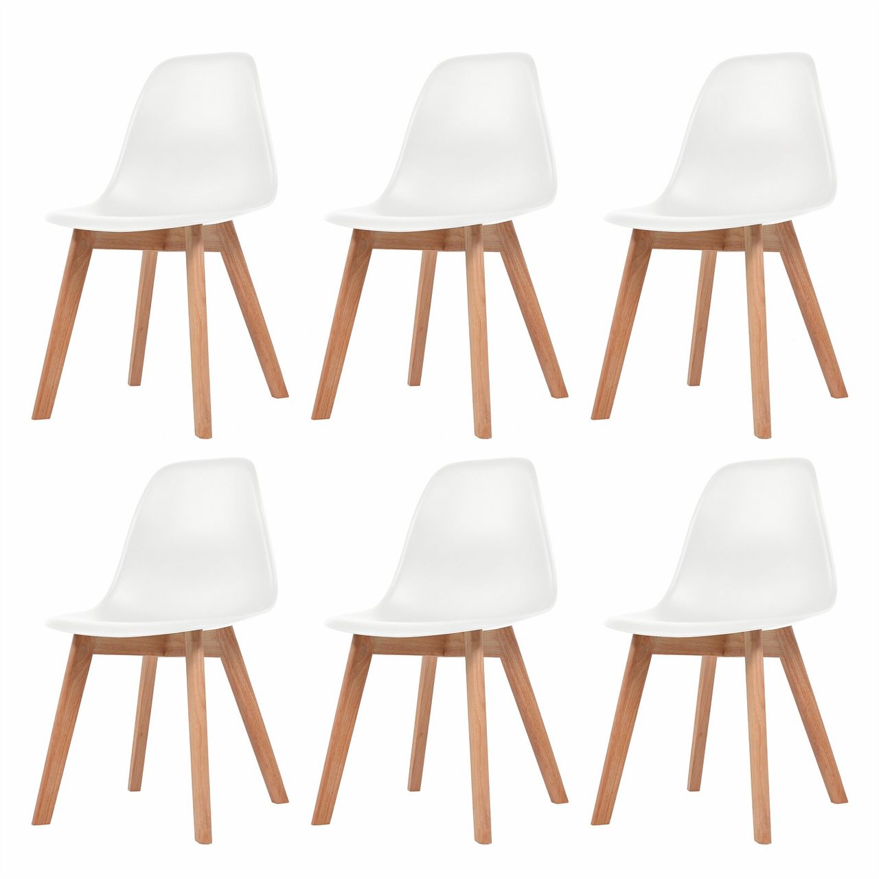 vidaXL Spisestoler 6 stk hvit (244773) | FINN.no vidaXL Spisestoler 2 stk hvit heltre gummitre (245368) | FINN.no