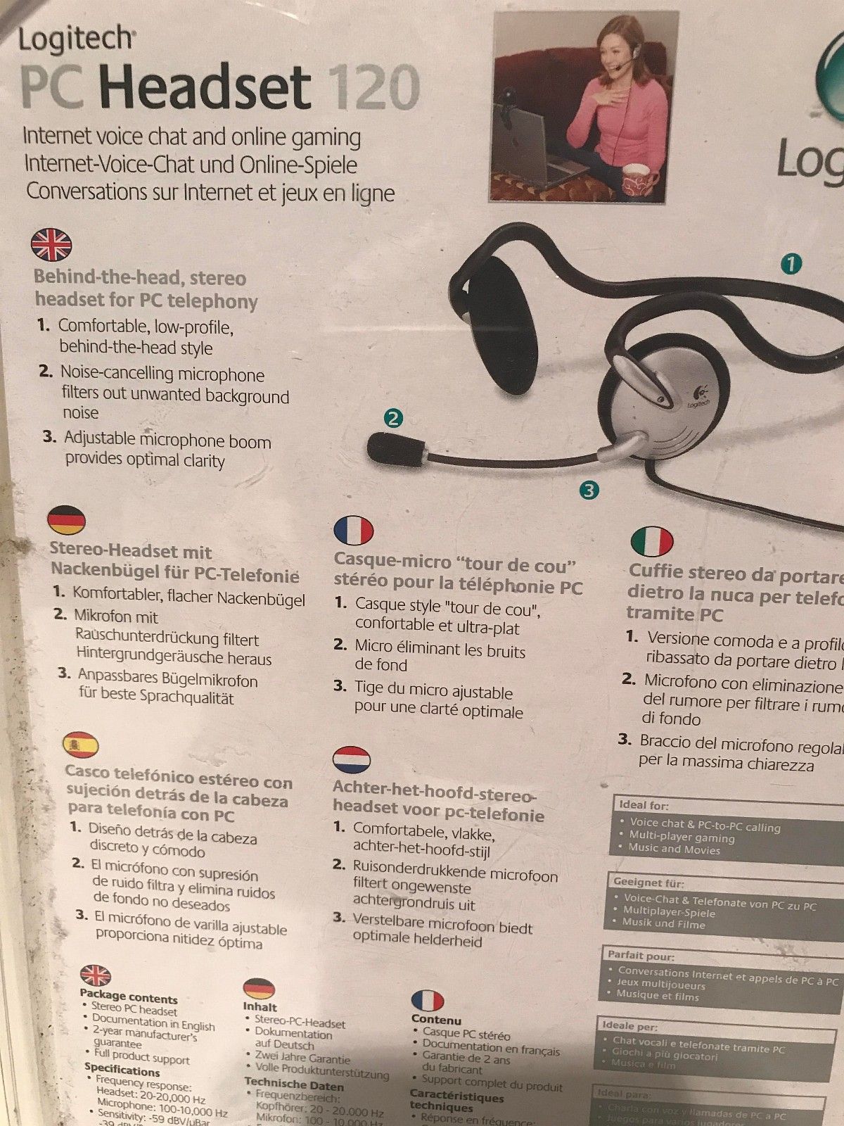 logitech pc headset 120