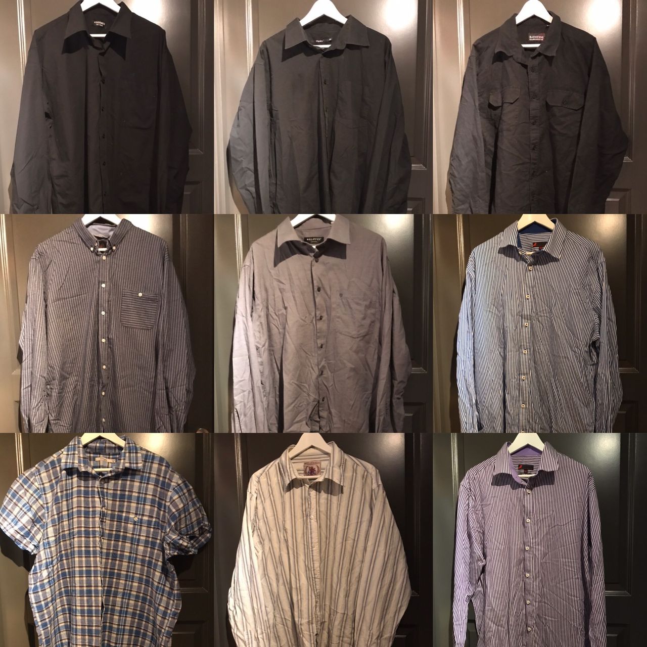 Skjorter slim fit Kjøpe, selge og utveksle annonser de Krageløs skjorte 2 stk ubrukte. Large slim fit | FINN.no