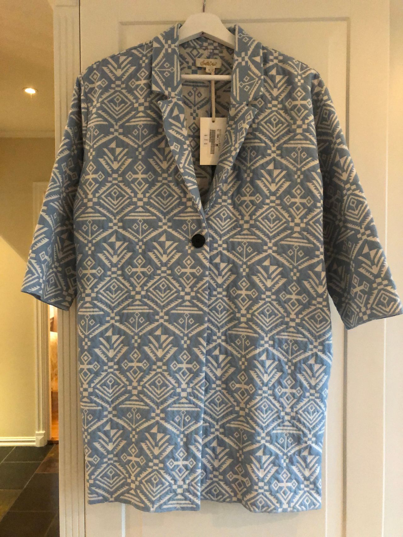 Lys blå Anette Stai Woven jakke, str. M | FINN.no Anette Stai kåpe, som ny, str 40 | FINN.no
