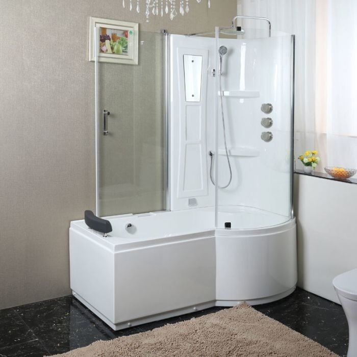 Combi badekar med dusjkabinett - kan oppgraderes til boblebad - 10 års gara...
