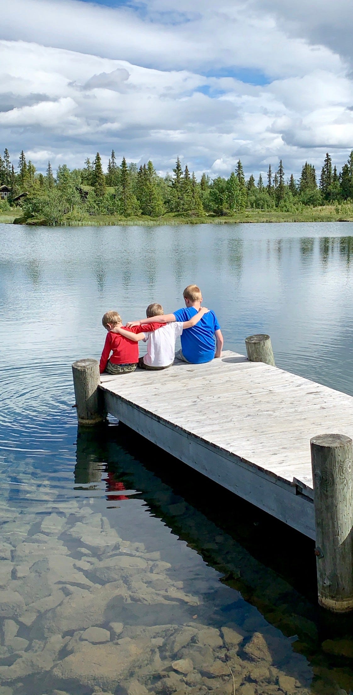 Badevann rett ved hytta Galleribilde