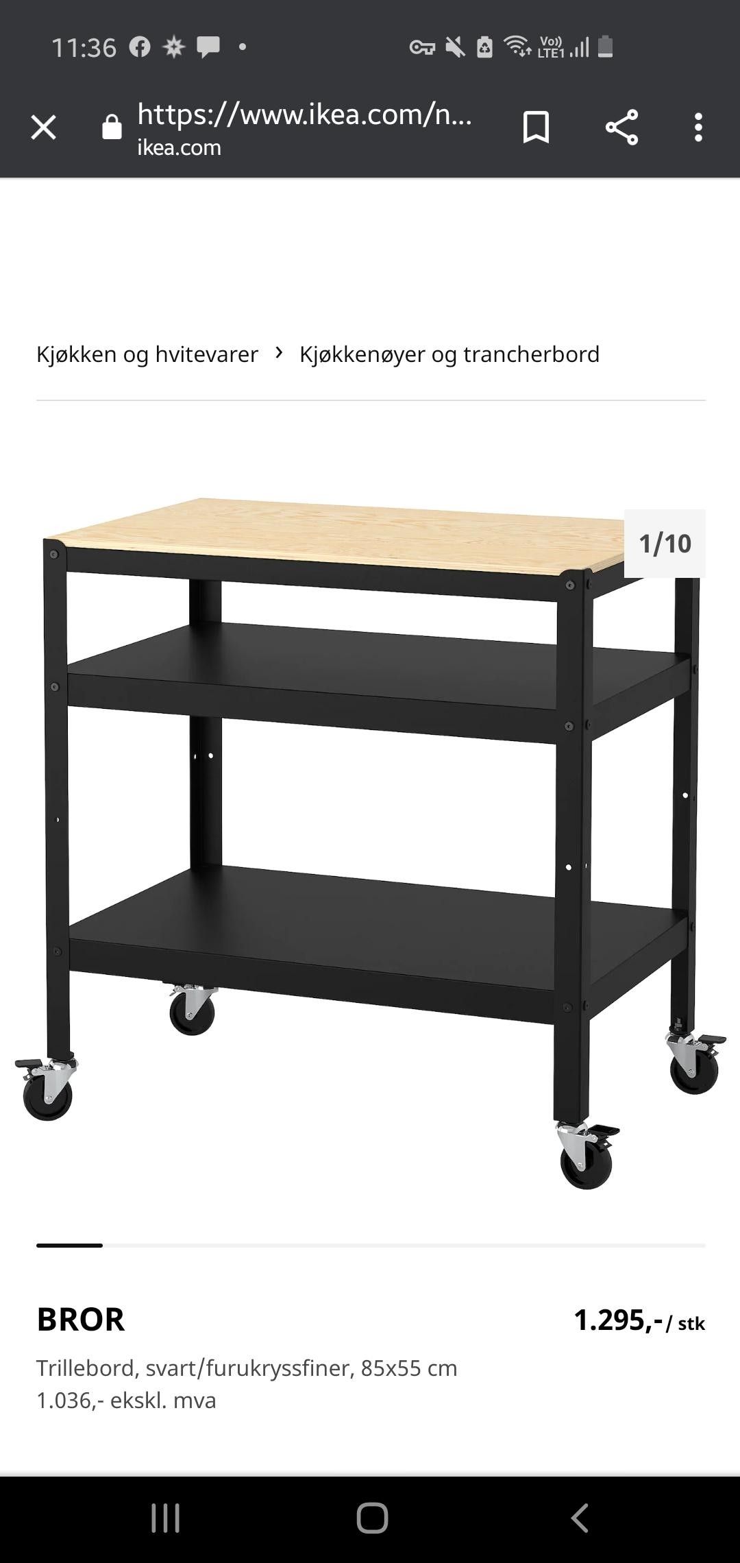 Ikea Bror trancherbord | FINN.no Trancherbord med hjul | FINN.no
