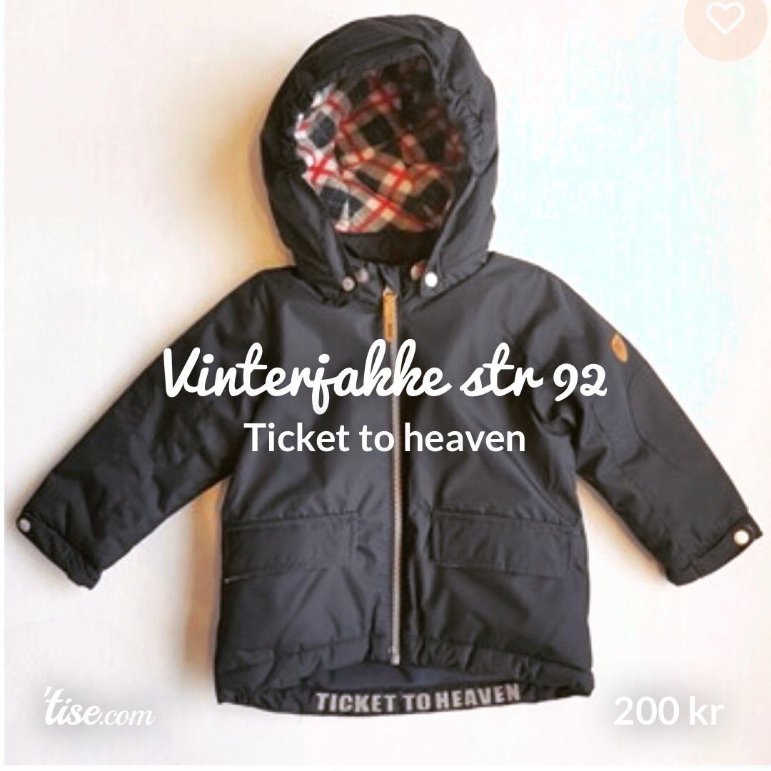 Vinterjakke fra Ticket to heaven str 92 | FINN.no Ticket to heaven jakke til barn | FINN.no