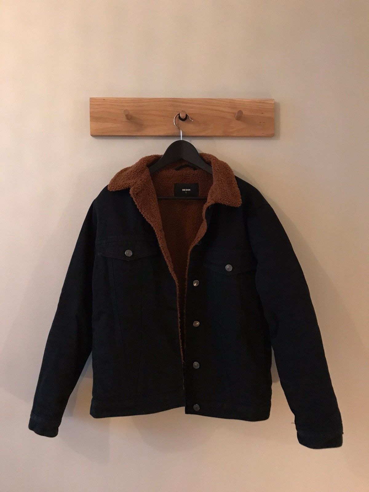 Teddybearforet denimjakke Teddybearforet denimjakke