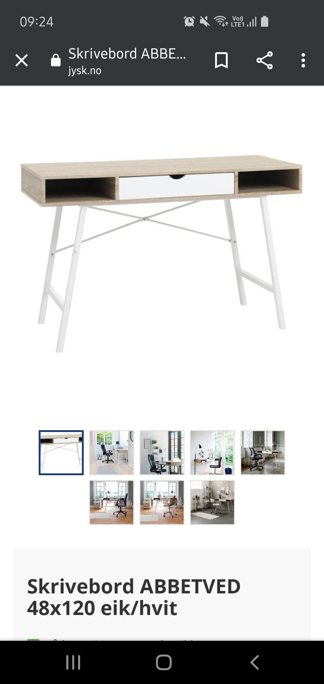 RESERVERT. Skrivebord ABBETVED eikhvit. | FINN.no RESERVERT. Skrivebord ABBETVED eikhvit. | FINN.no
