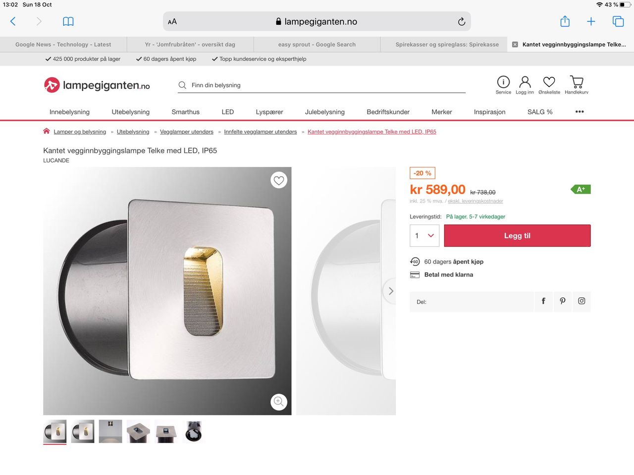 4 stk. LED lamper til innfelling. 80 % RABATT. (Kun kr. 150 4 stk. LED lamper til innfelling. 80 % RABATT. (Kun kr. 150