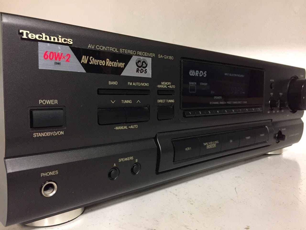 TECHNICS SA-GX180 AV Control Stereo Receiver TESTED RDS 60 Watt Phono EUR 79,95 - FR