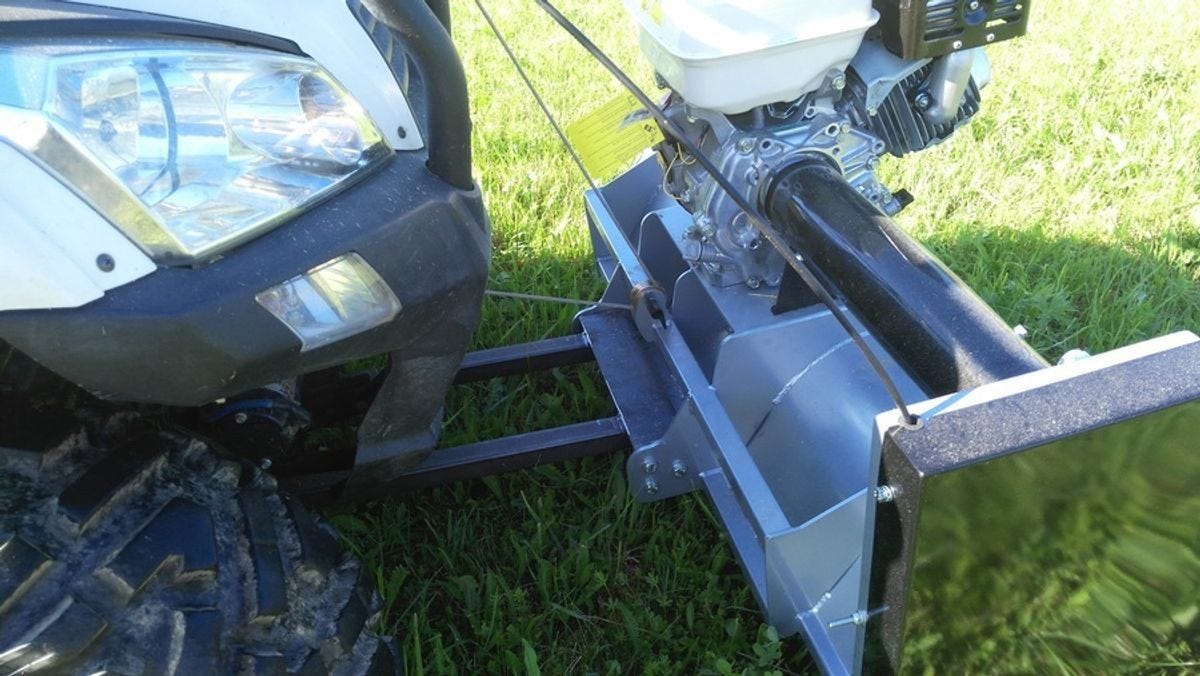Demo frontmontert beitepusser for ATV med Honda motor | FINN-torget