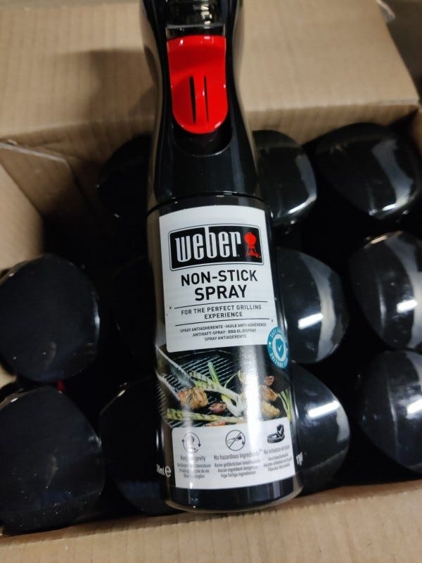 1 Eske med 12 stk Weber Nonstick spray 17685 FINN