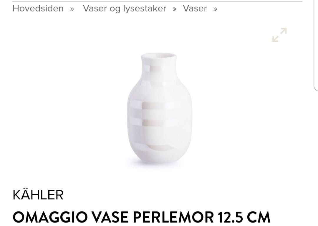 Kahler Omaggio Vase 12 5 Cm Perlemor Finn No