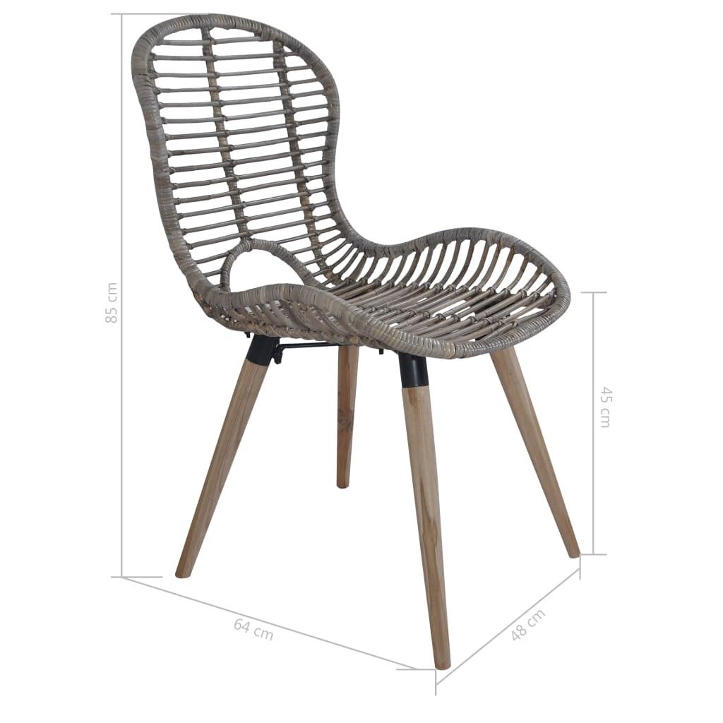vidaXL Spisestoler 4 stk brun naturell rotting (246854 VidaXL Spisestoler 2 stk naturell rotting (244569) | FINN.no