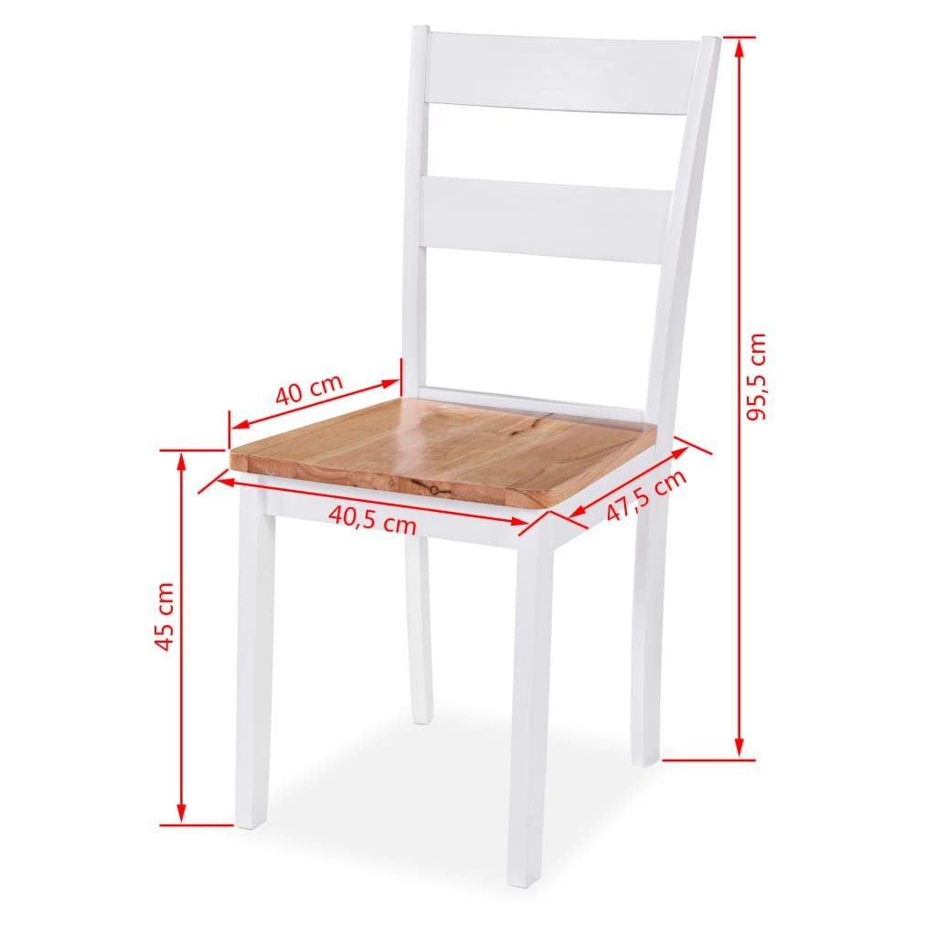 vidaXL Spisestoler 2 stk hvit heltre gummitre (245368) | FINN.no vidaXL Spisestoler 2 stk hvit heltre gummitre (245368) | FINN.no