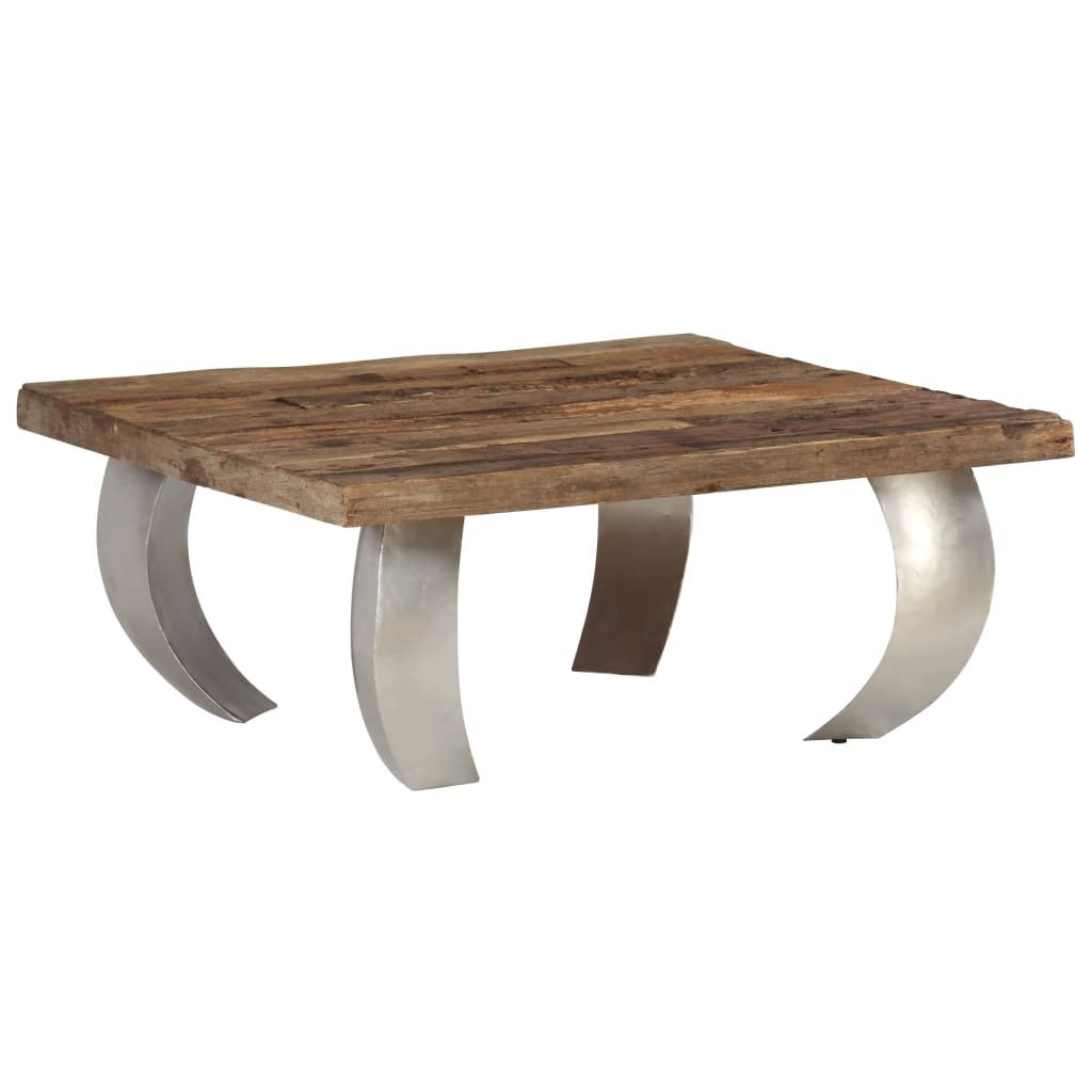 vidaXL Opium salongbord tresville og stål 80x78x35 cm Køb vidaXL Spisebord massivt gjenvunnet tre 120x60x77 cm