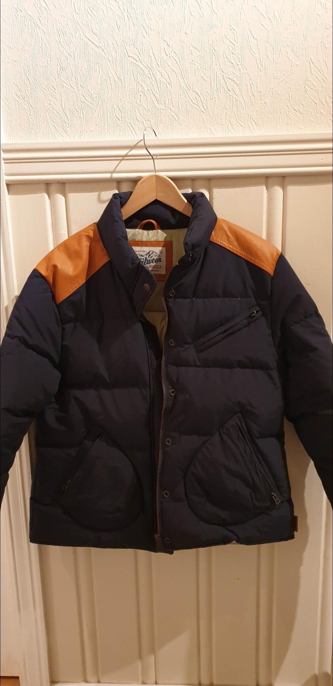 Trailwear by Penfield dun jakke med lær detaljer str.XL(ca Trailwear by Penfield dun jakke med lær detaljer str.XL(ca