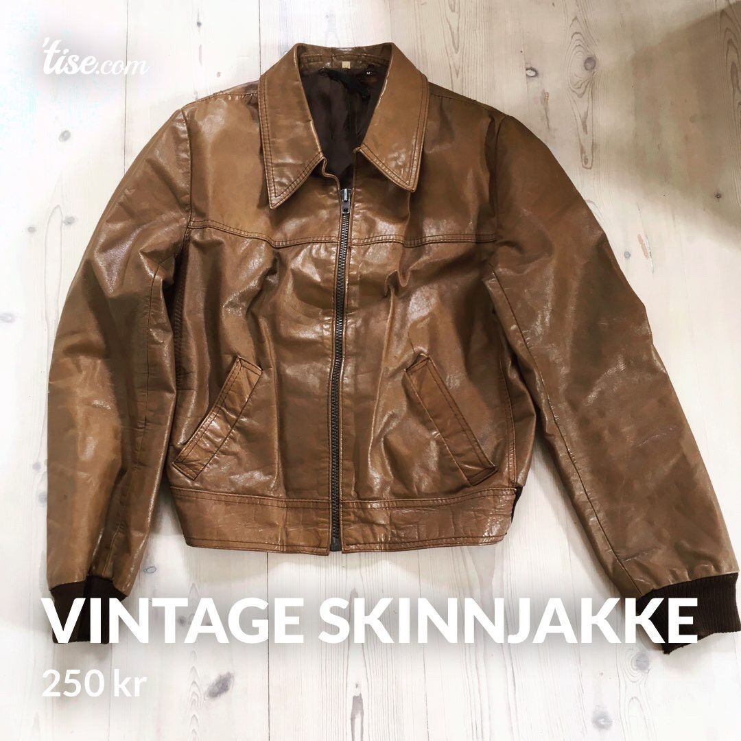 Vintage skinnjakke | FINN.no Vintage lær jakke | FINN.no