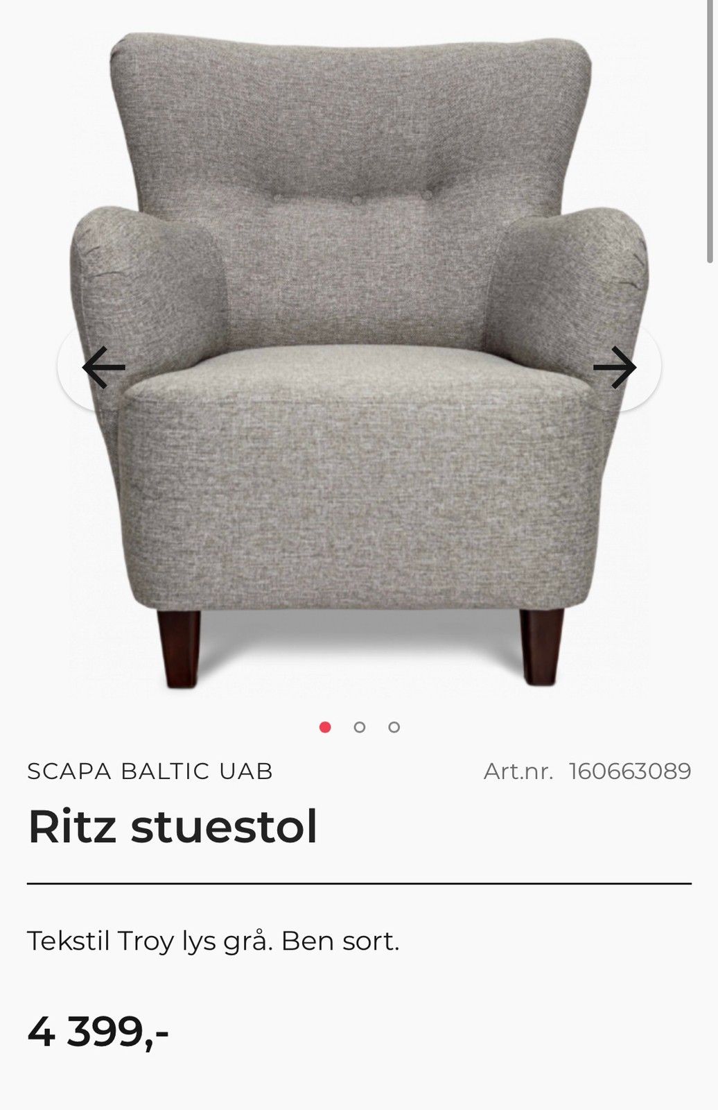 Stola Kjøpe, selge og utveksle annonser gode tilbud og priser Ritz stuestol