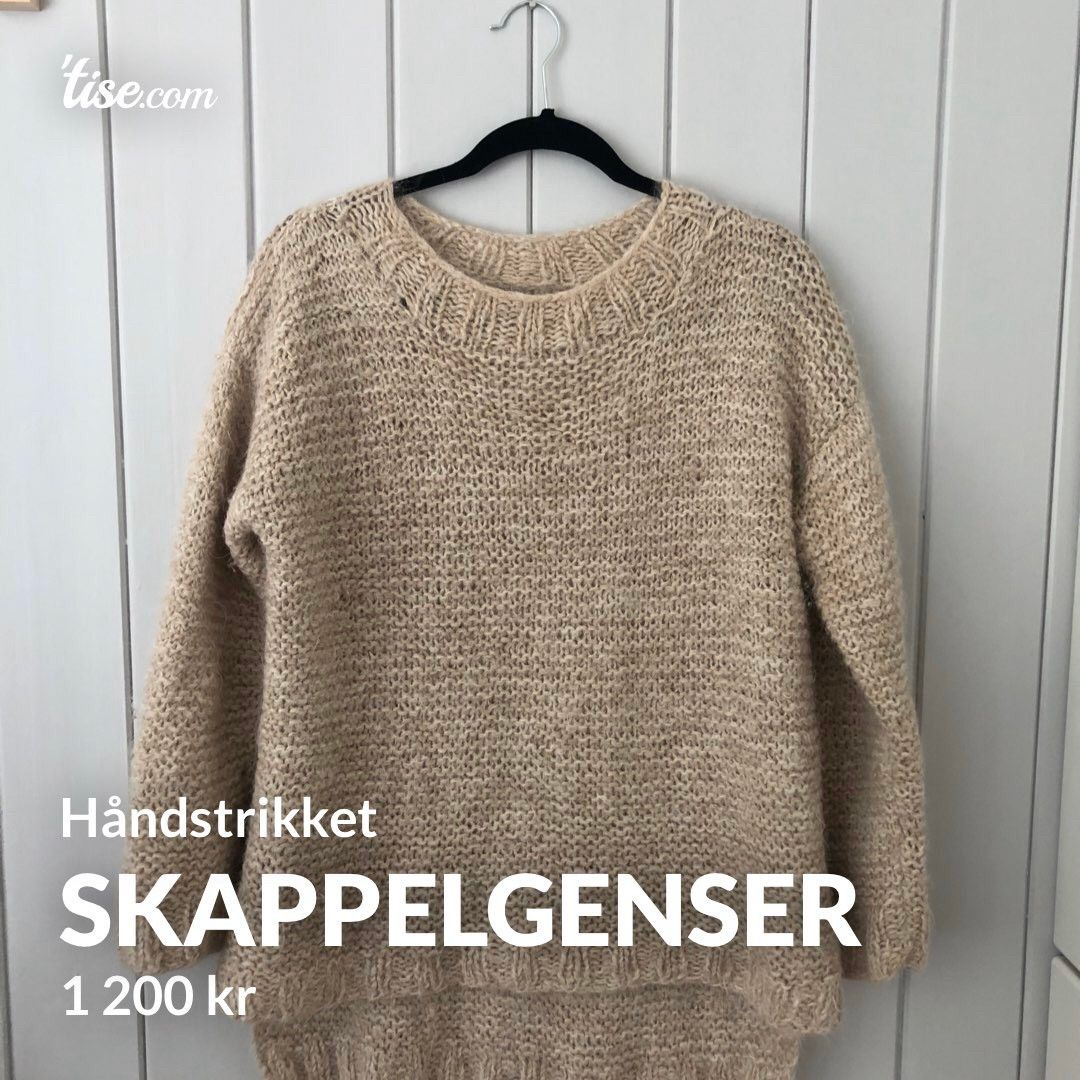 Håndstrikket skappelgenser | FINN.no Håndstrikket Skappelgenser | Skappelgenser uten å strikke
